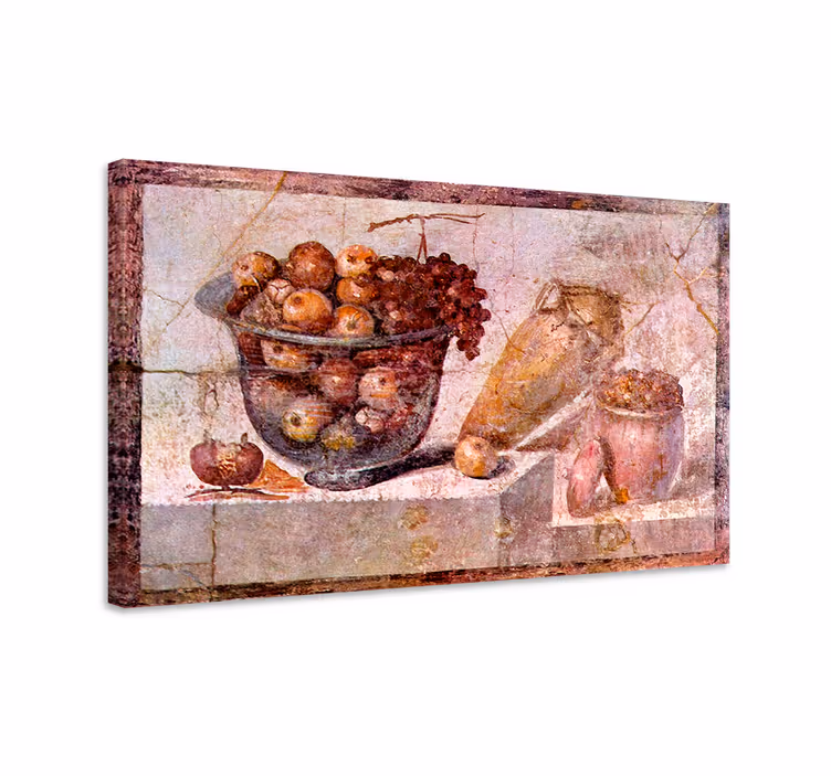 Canvas stilleven en fruit fruitschaal arrangement - TenStickers