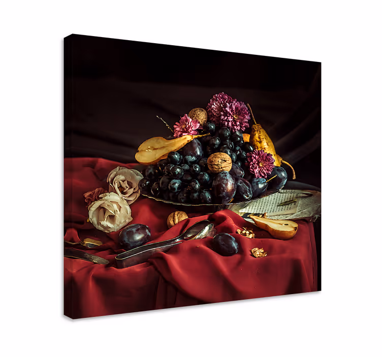 Canvas stilleven en fruit elegante fruitarrangement - TenStickers