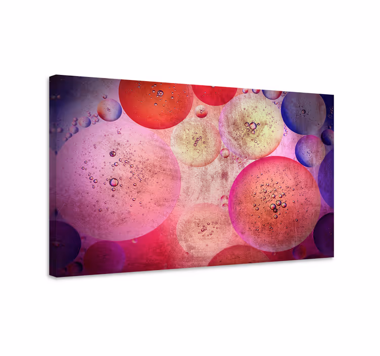 Canvas schilderij abstract bubble patronen vorming - TenStickers