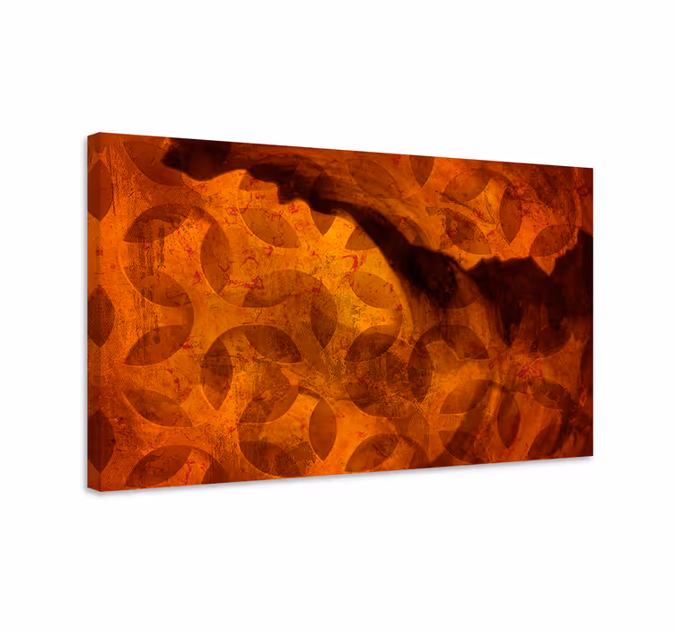 Canvas schilderij abstract intricate bladpatronen - TenStickers