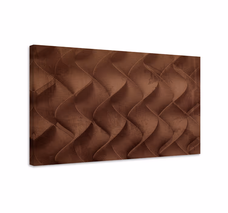 Canvas stilleven en fruit met gestructureerde bruine golven - TenStickers