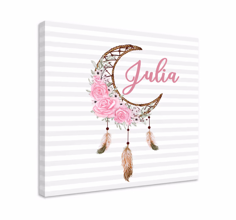 Canvas schilderij bloemen en planten maanschikking - TenStickers