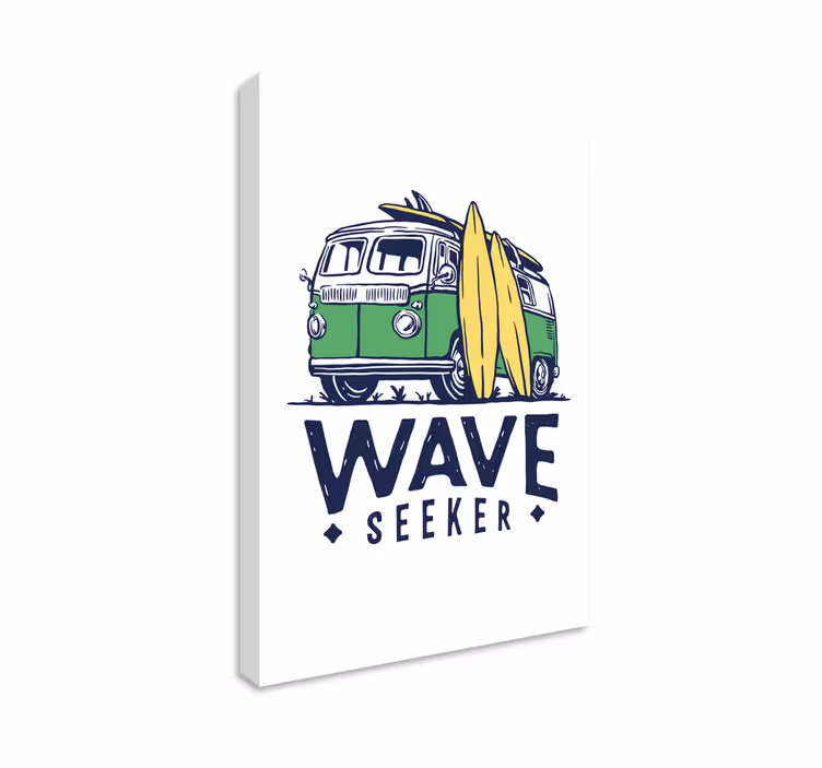 Canvas schilderij jongeren Surfer vrachtwagen - TenStickers