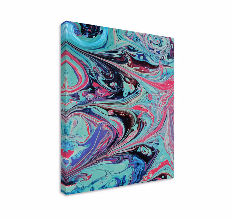 Canvas schilderij abstract vloeibare kunst wervelingen - TenStickers