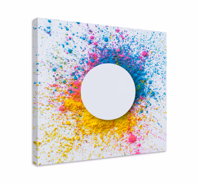 Ornament canvas schilder kleurrijke poederexplosie - TenStickers