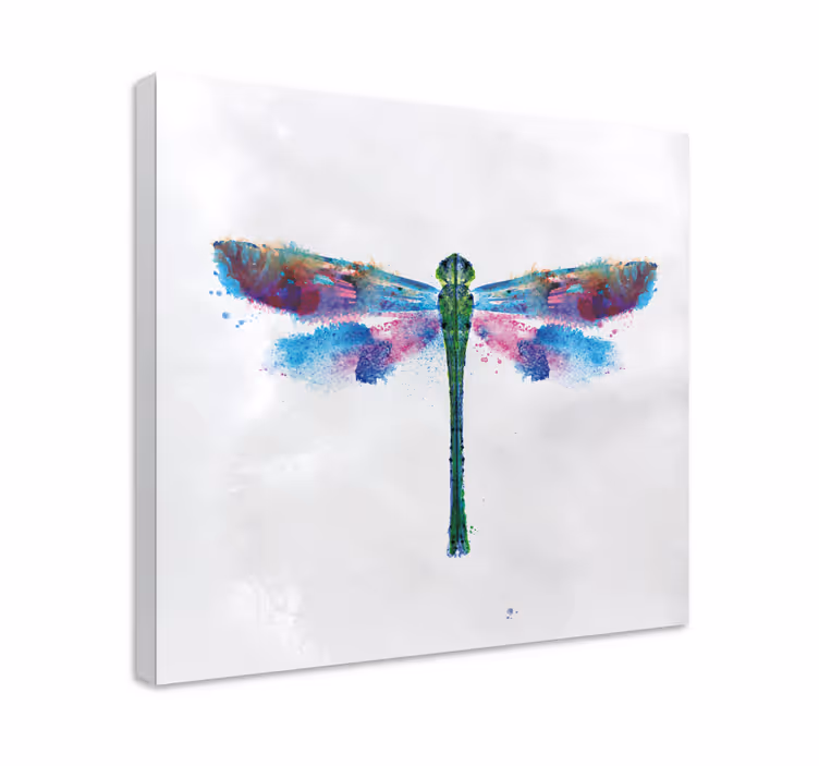 Canvas schilderij libellen kleurrijk ontwerp - TenStickers