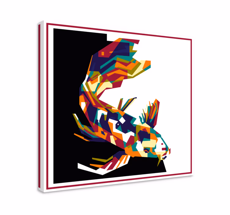 Canvas schilderij vis kleurrijke koi vissen - TenStickers
