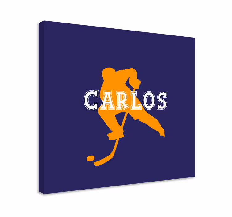 Canvas schilderij sport ijshockeyspeler - TenStickers