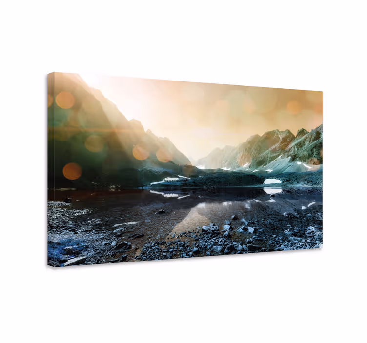 Canvas landschap bergreflecties - TenStickers