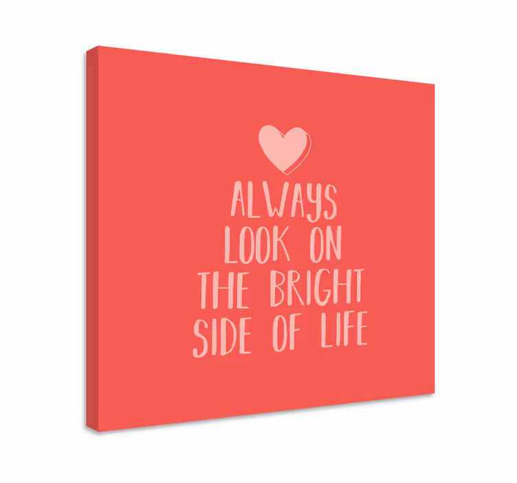 Canvas schilderij tekst positieve outlook boodschap - TenStickers