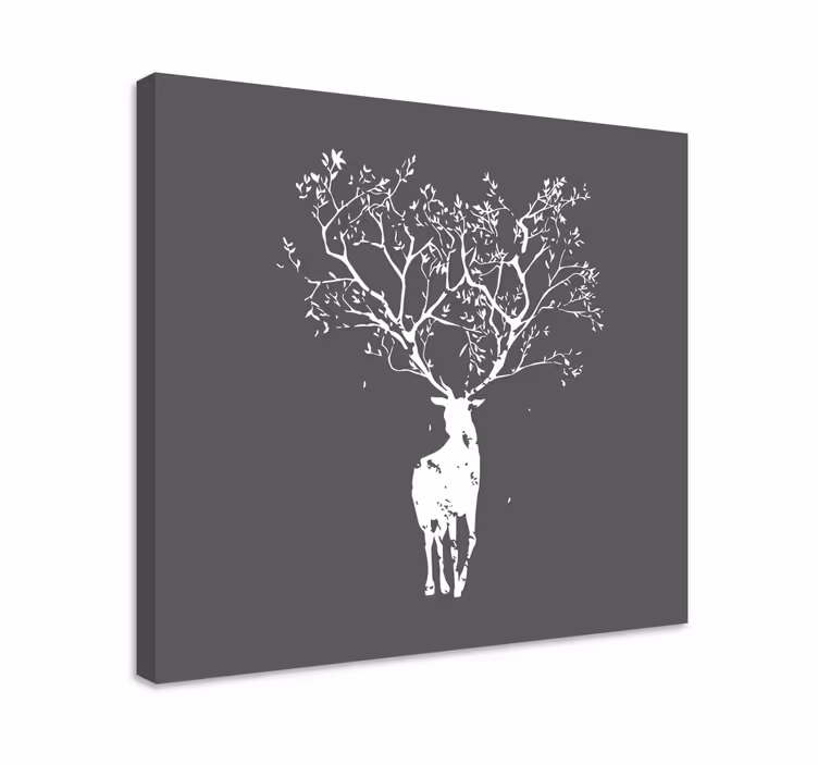 Canvas schilderij herten Boom hert - TenStickers