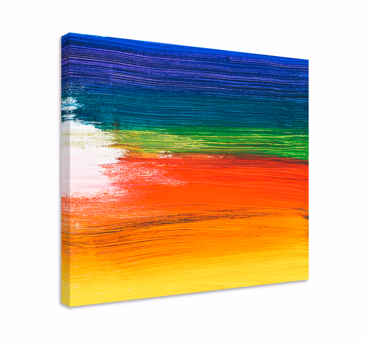 Canvas schilderij kunst Regenboog splash kleur - TenStickers
