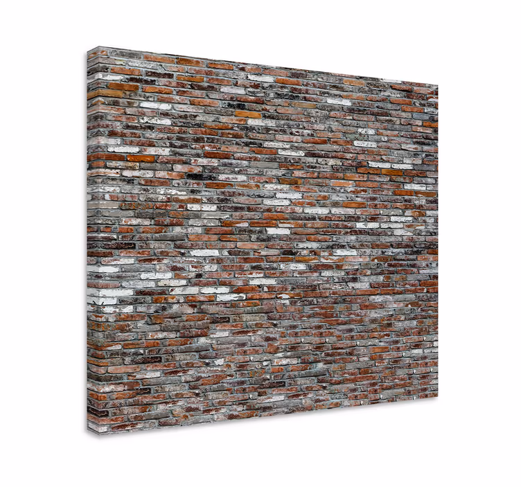 Ornament canvas schilder rustieke baksteen achtergrond - TenStickers