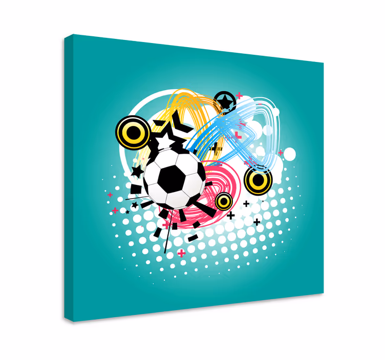 Canvas schilderij sport voetbalactie - TenStickers