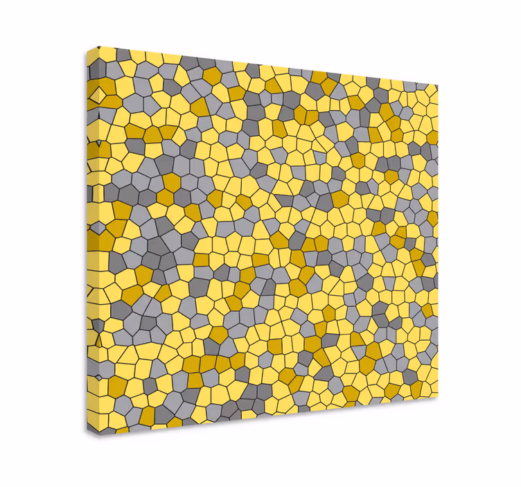 Geometrische canvas schilderij honingraatpatroon ontwerp - TenStickers