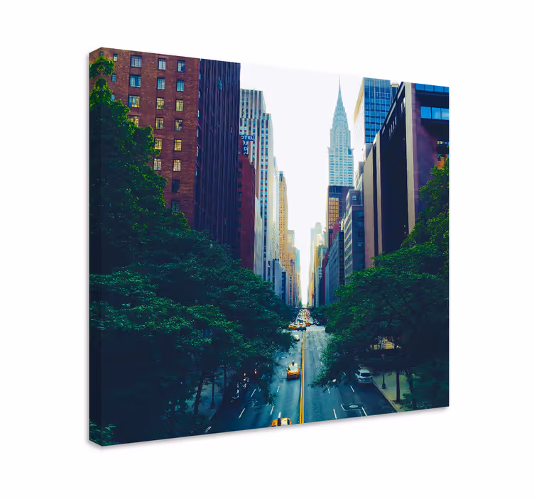 Canvas schilderij landen en steden manhattan stadsgezicht - TenStickers