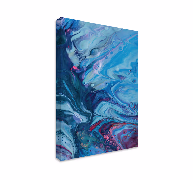 Modern canvas schilderij Acryl blauw verloop - TenStickers
