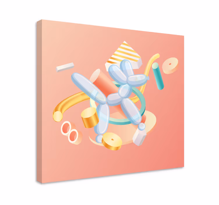 Canvas stilleven en fruit ballon dierfiguren - TenStickers