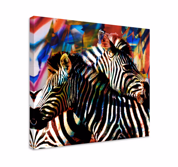 Canvas schilderij andere dieren Veelkleurige paar weken - TenStickers