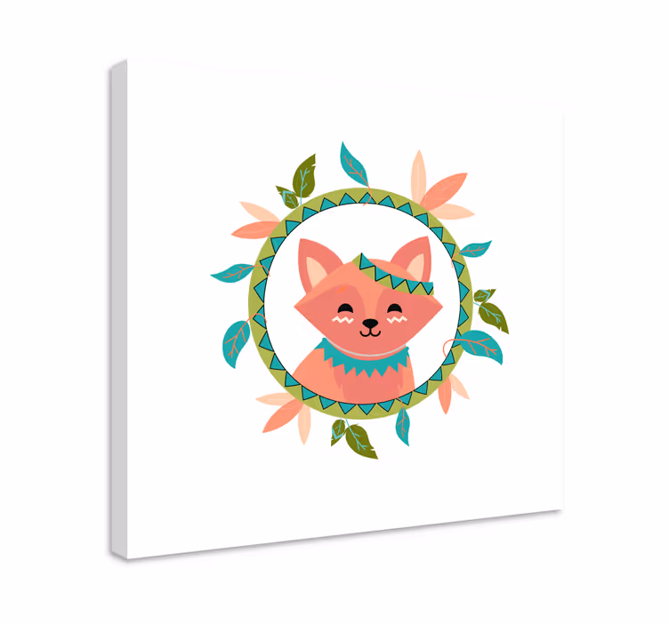 Canvas schilderij kat schattig vosportret - TenStickers