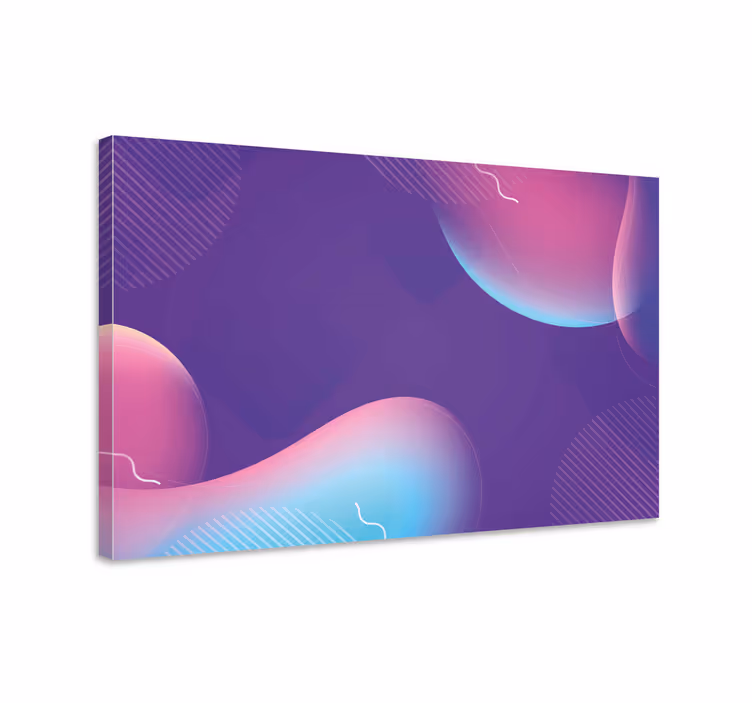 Modern canvas schilderij abstract vloeibare vormen - TenStickers