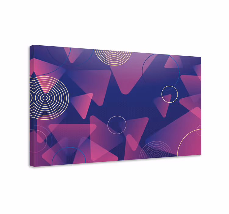 Geometrische canvas schilderij dynamisch vormenpatroon - TenStickers