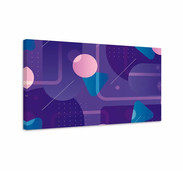 Geometrische canvas schilderij abstracte vormen ontwerp - TenStickers