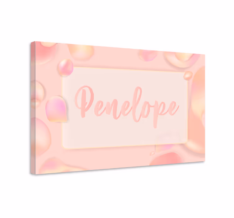 Gepersonaliseerd canvas schilderij elegante naam weergave - TenStickers