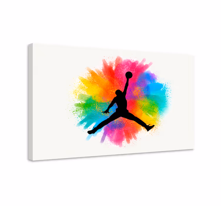 Canvas schilderij sport energiek basketbalspeler - TenStickers