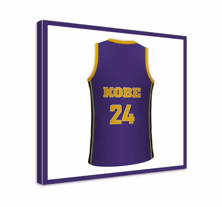 Gepersonaliseerd basketbal t-shirt Canvas schilderij sport - TenStickers