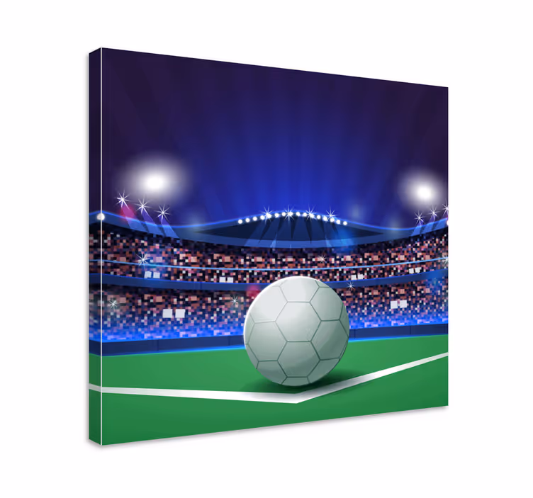 Canvas schilderij sport voetbalstadion scène - TenStickers