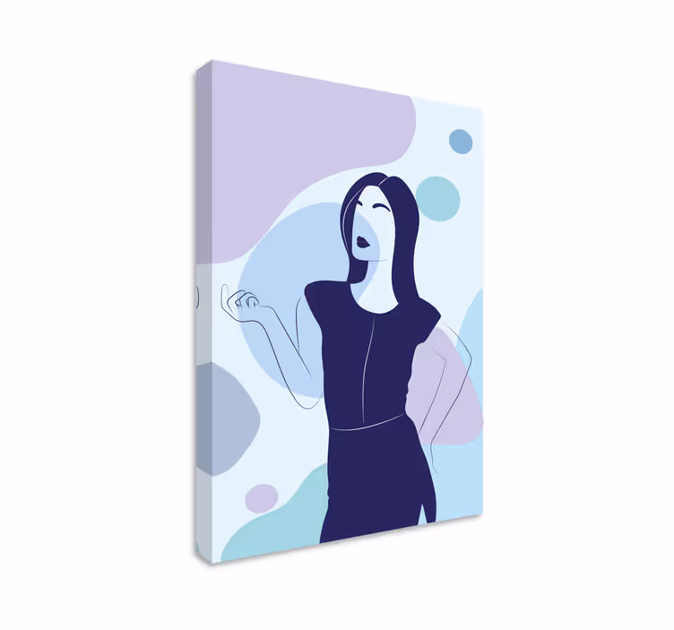Canvas schilderij mensen en karakters vrouw gebaar - TenStickers
