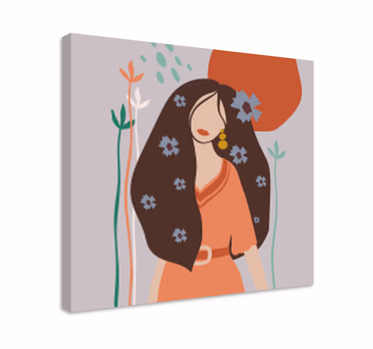 Canvas schilderij mensen en karakters chic vrouwportret - TenStickers