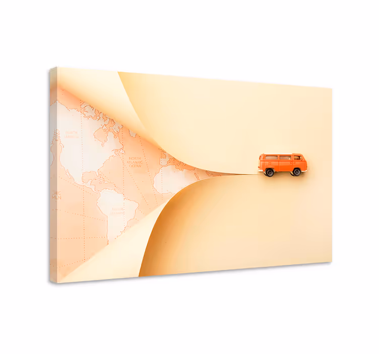 Canvas schilderij landen en steden reisende oranje van - TenStickers