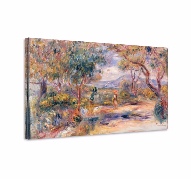 Canvas landschap zonnig tuinpad - TenStickers