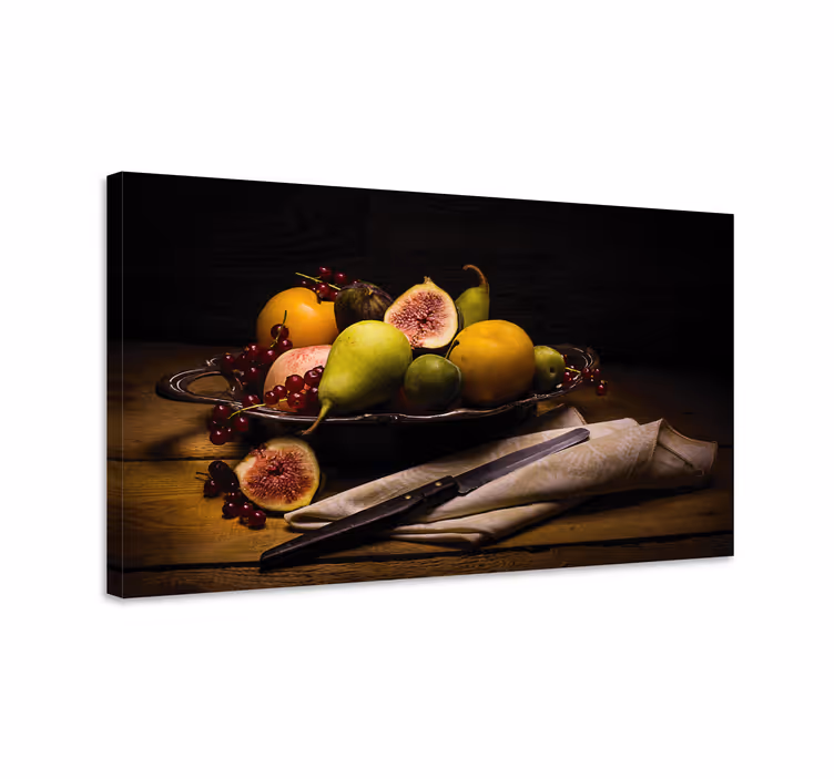 Canvas stilleven en fruit schaalcompositie - TenStickers