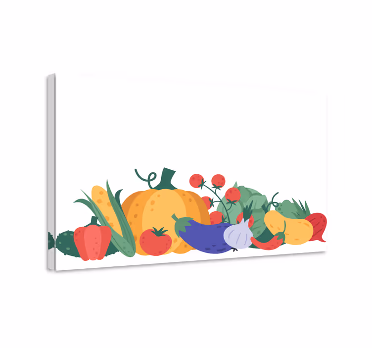 Canvas stilleven en fruit kleurrijke groenten oogst - TenStickers
