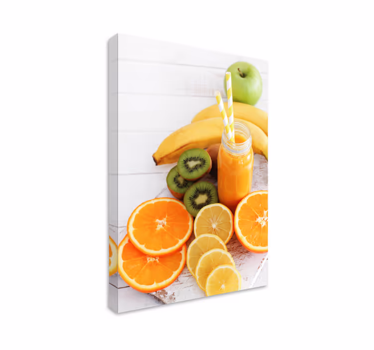 Canvas stilleven en fruit verse citrus mix - TenStickers