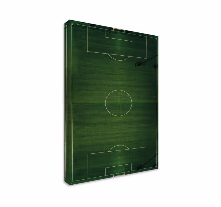 Canvas schilderij sport voetbalveld overzicht - TenStickers