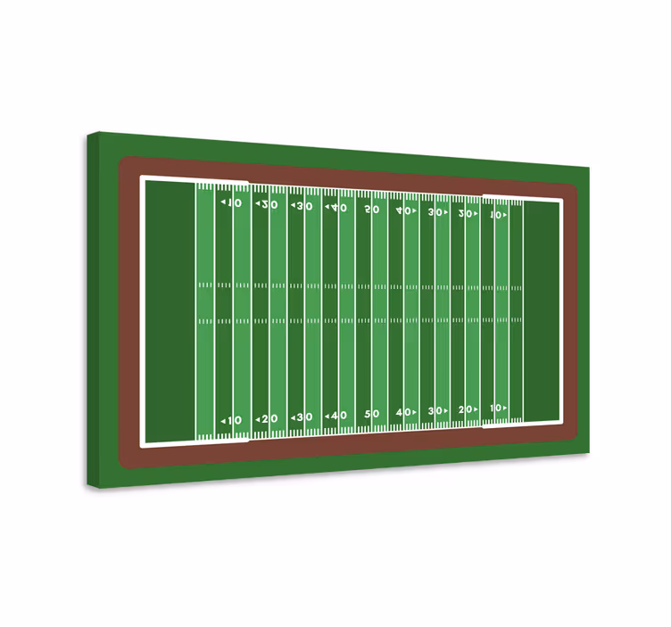 Canvas schilderij sport voetbalveld indeling - TenStickers