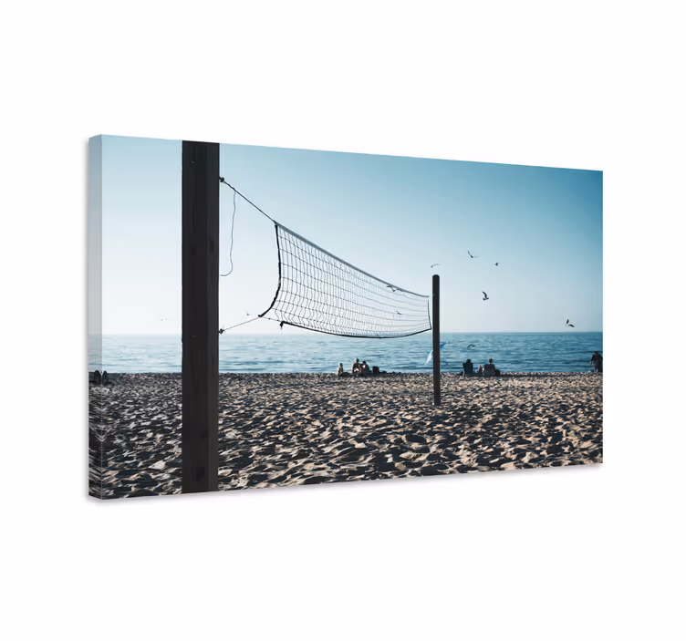 Strandvolleybal scène Canvas schilderij sport - TenStickers