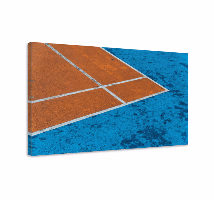Canvas schilderij sport tennisbaan lijnen - TenStickers