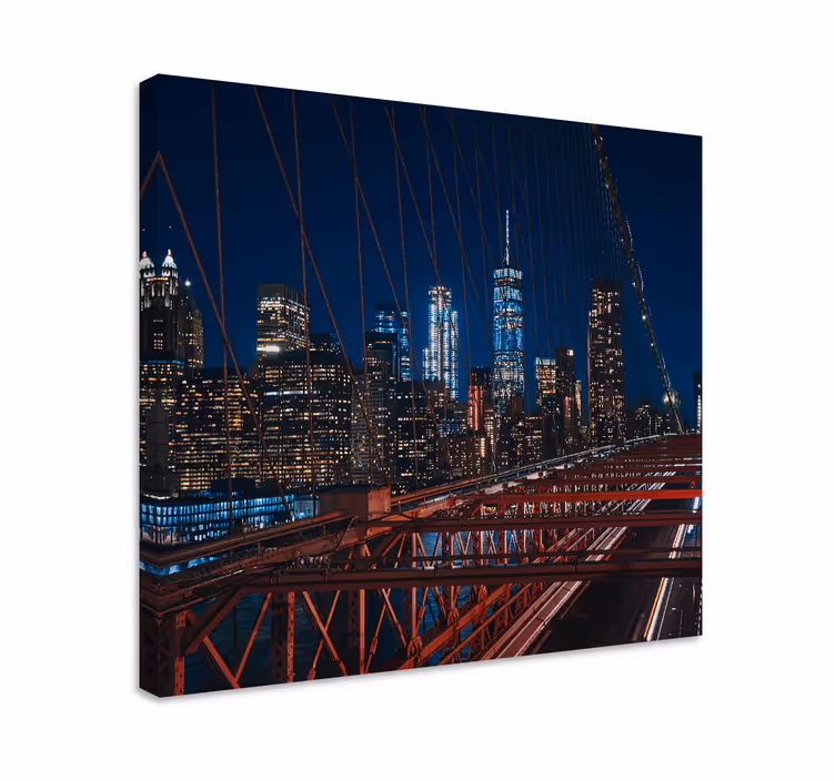 Canvas schilderij landen en steden brooklyn bridge uitzicht - TenStickers
