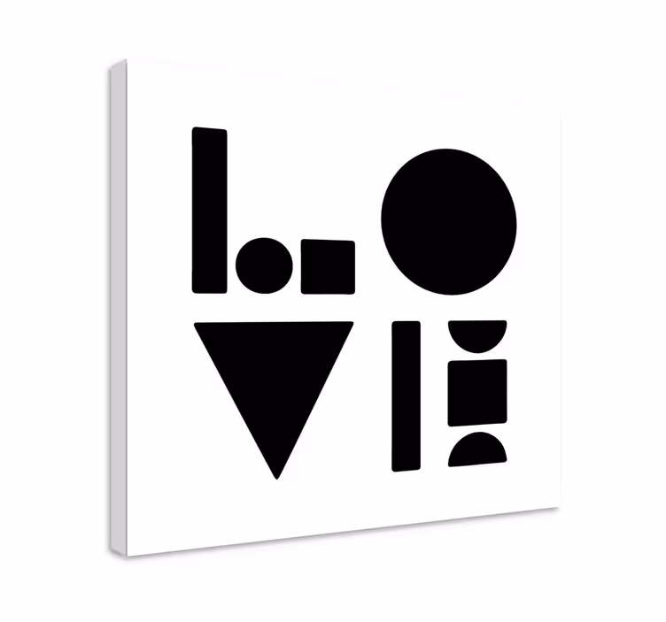 Geometrische canvas schilderij vormen en figuren - TenStickers