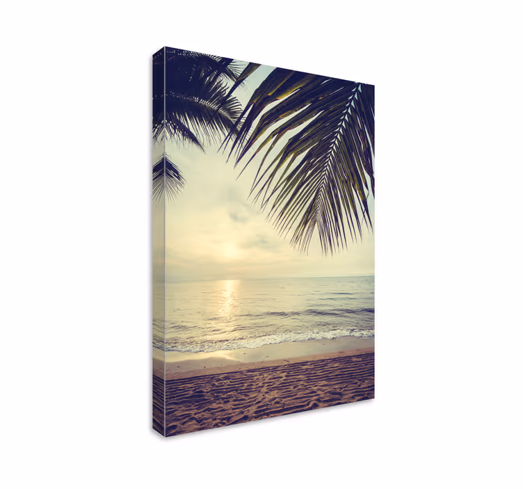 Canvas landschap vredzaam oceaan zonsondergang - TenStickers