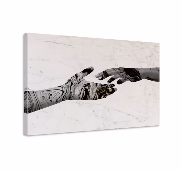 Canvas stilleven en fruit verweven handen - TenStickers