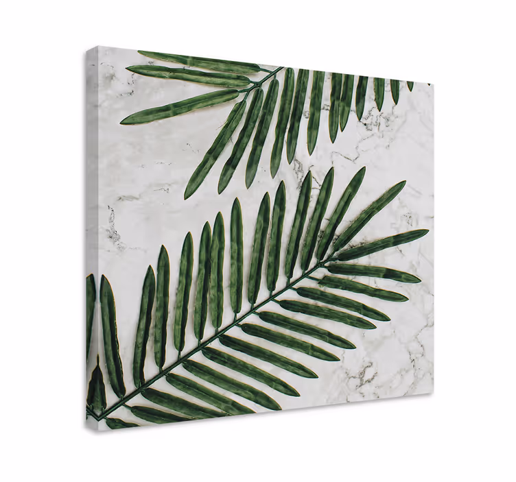 Canvas schilderij bloemen en planten lush groene bladeren - TenStickers