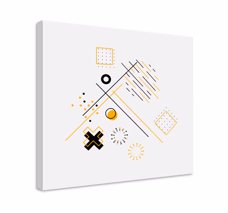Geometrische canvas schilderij abstracte geometrische vormen - TenStickers
