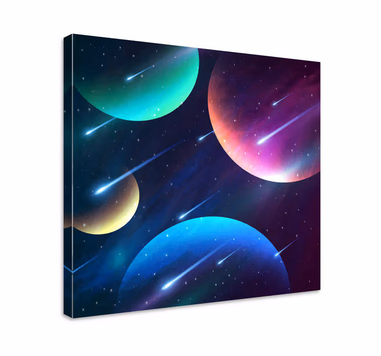 Canvas schilderij muziek kosmische hemelse dans - TenStickers