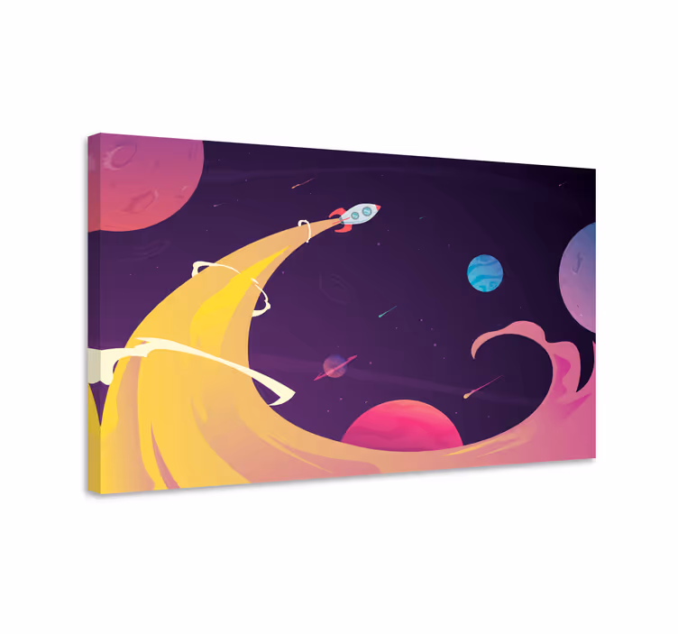 Videogame canvas ruimtevaart avontuur - TenStickers
